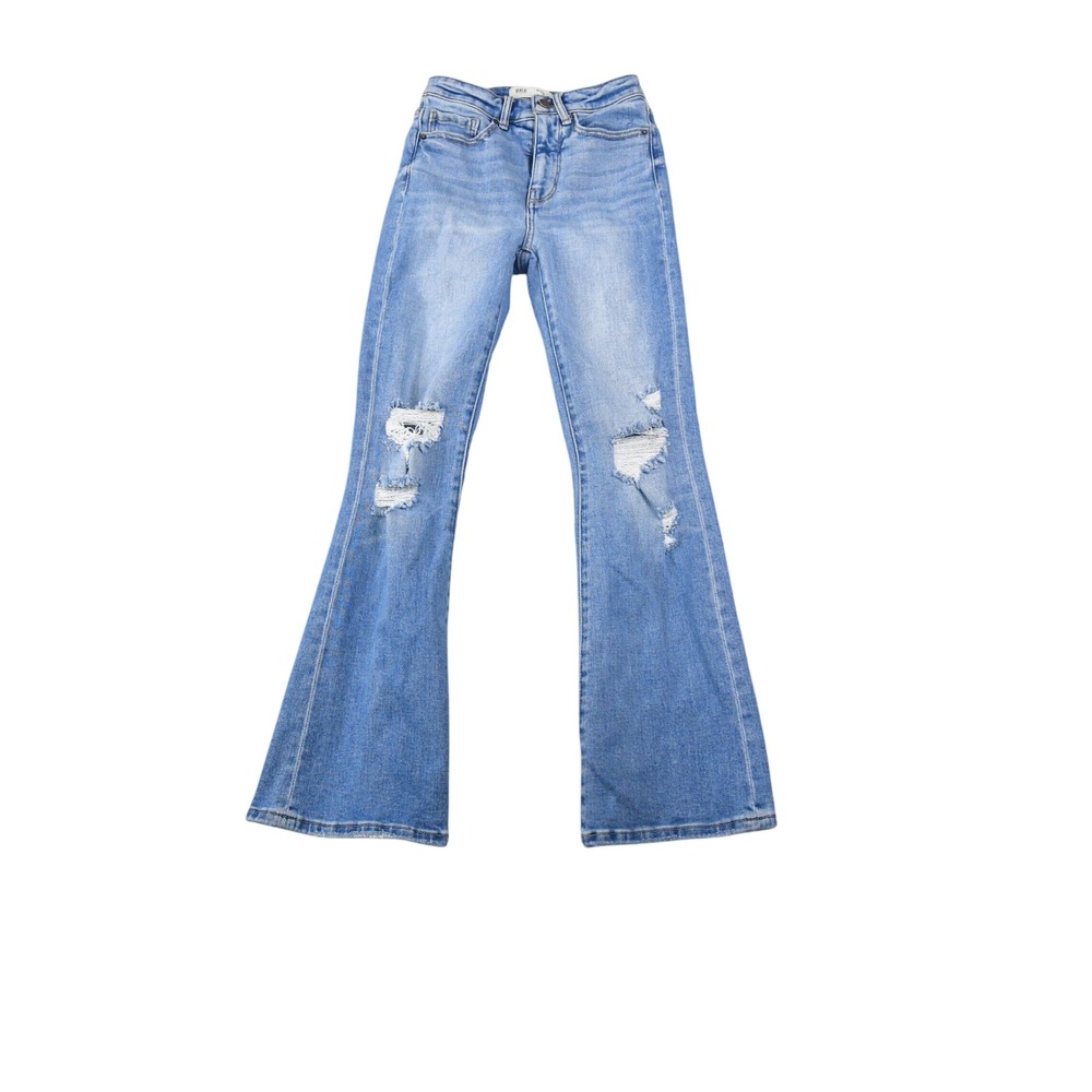 BKE Billie Slim Fit High Rise Bootcut Distressed Jeans Size 25 (Fits 23x28)